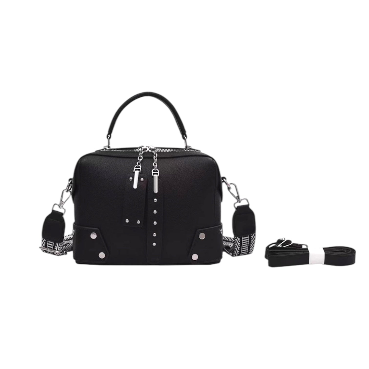 Cartera bandolera con correa larga y diseño práctico