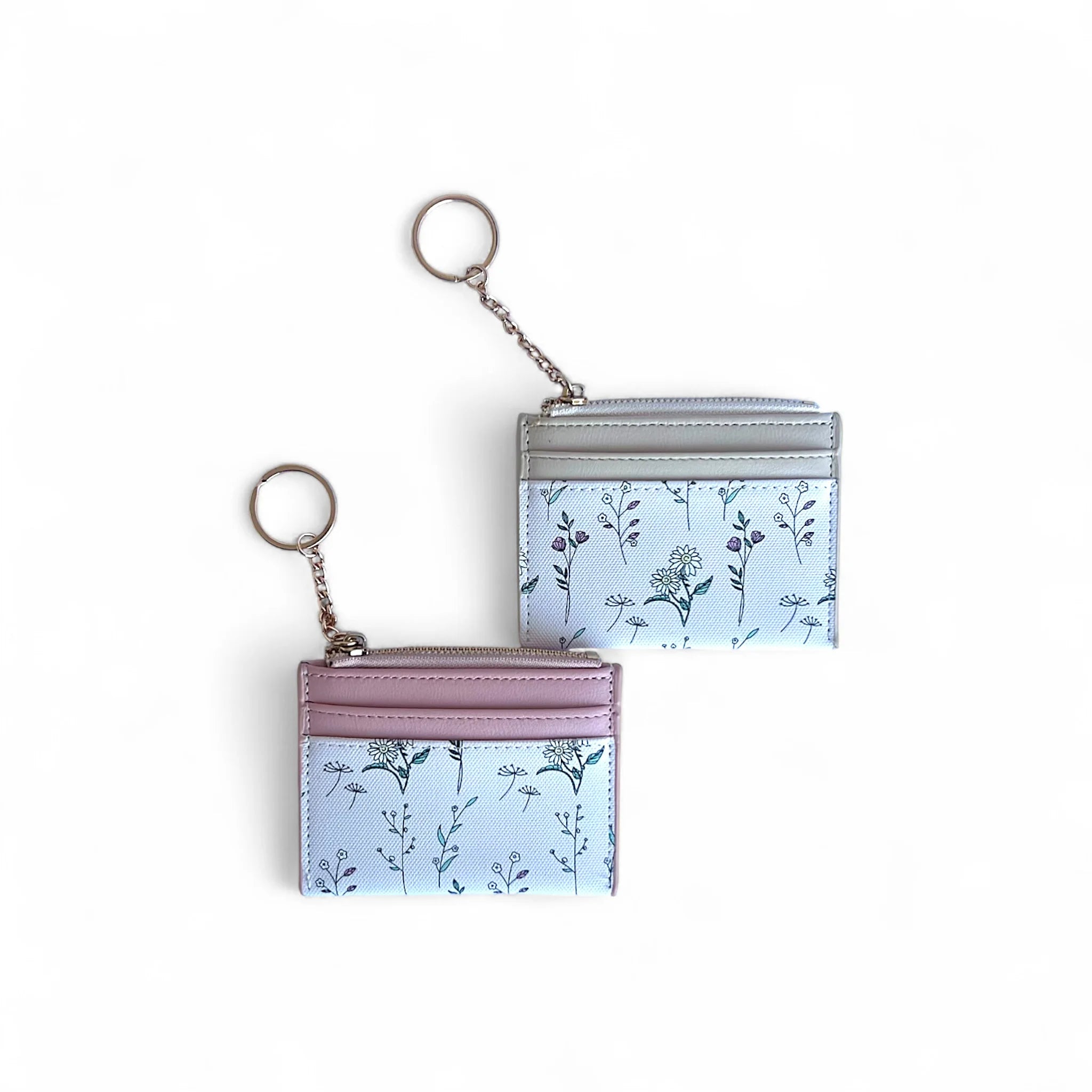 Tarjetero flores café