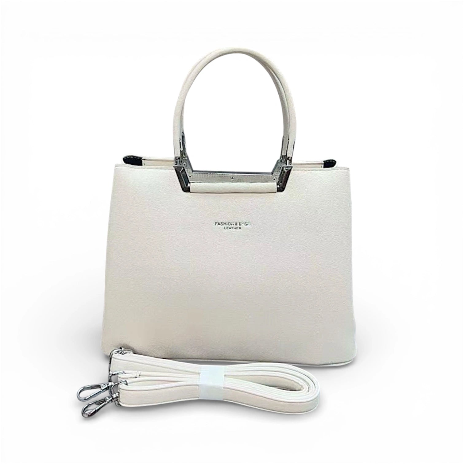 Cartera de mujer color blanco elegante y moderna, ideal para uso diario o eventos. Diseño cómodo, resistente y con amplio espacio interior.