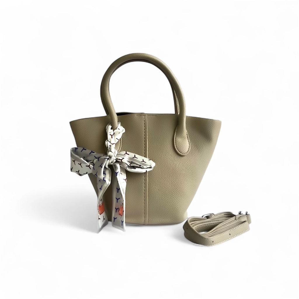 Cartera gris topo cálido