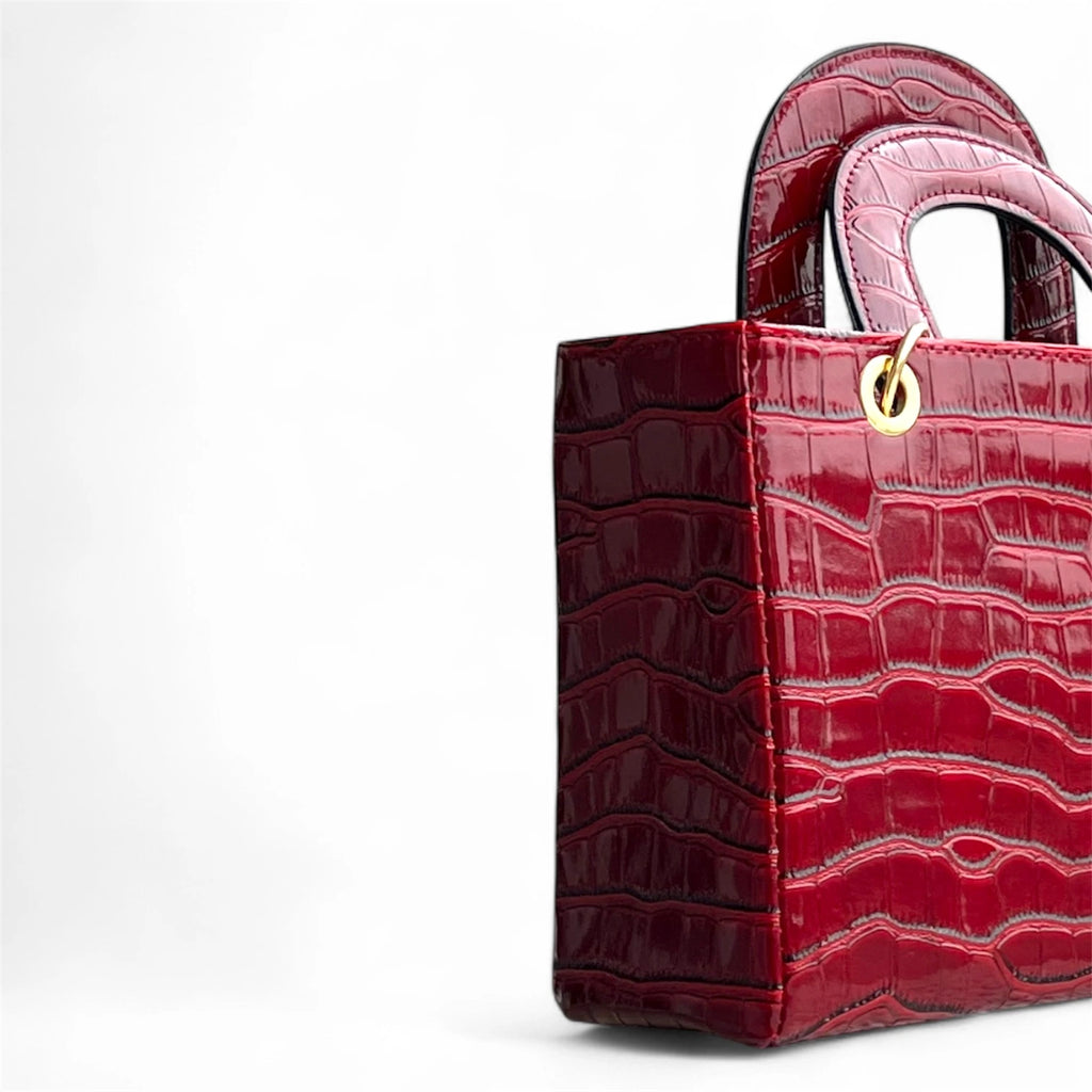 Cartera rojo burdeo