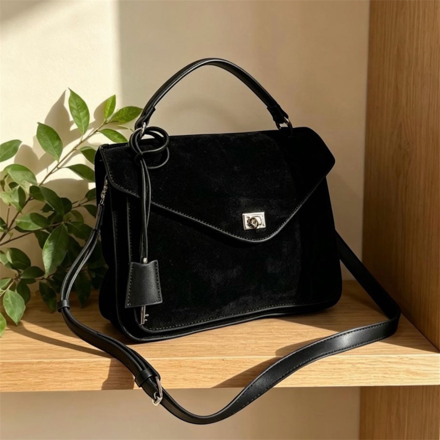 CARTERA SOBRE DE GAMUZA ELEGANTE