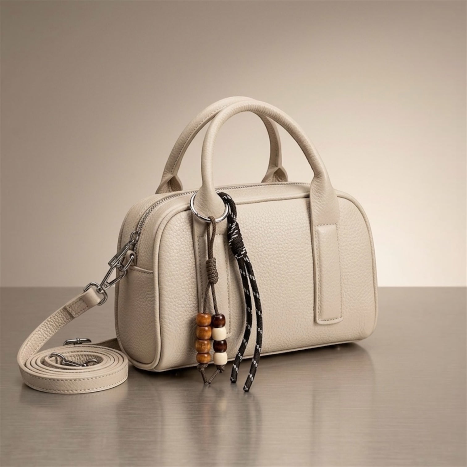 CARTERA BAÚL CON COLGANTE VIRAL